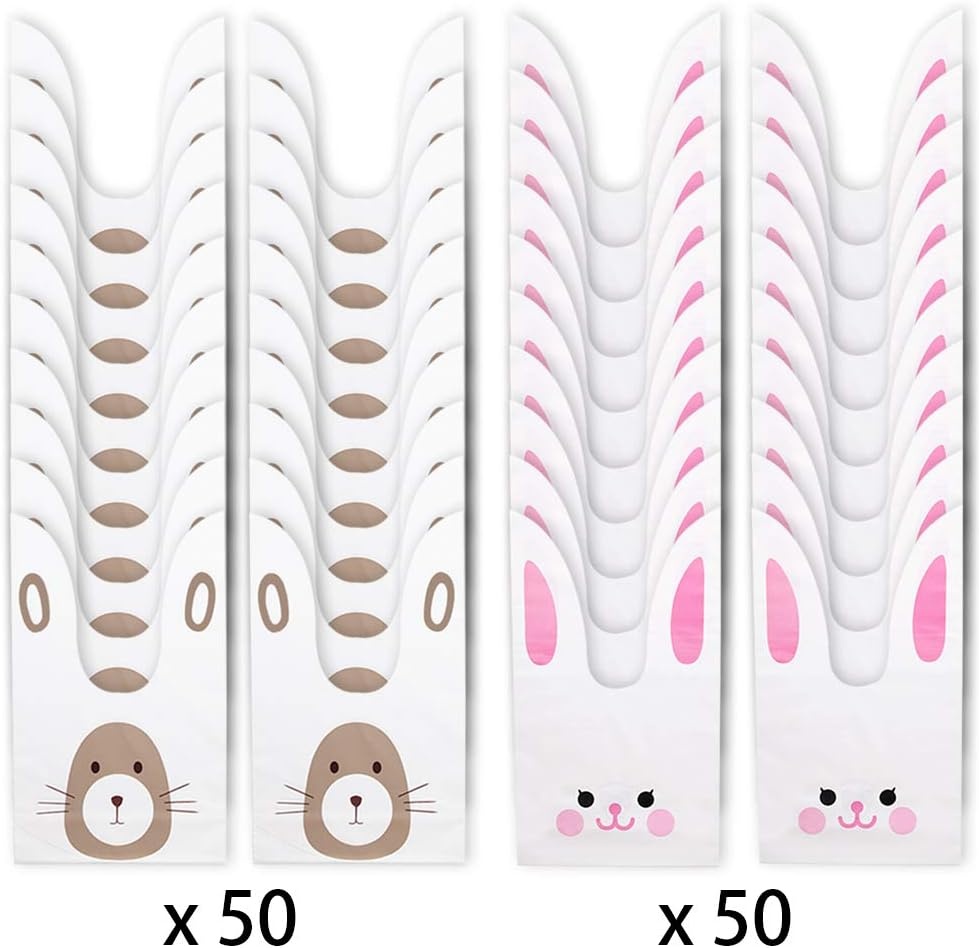 image:image100PCS Candy Gift Wrap Bags Party Favor Bags 2 Different Patterns Perfect for Birthdays Anniversaries Baby Showers and More