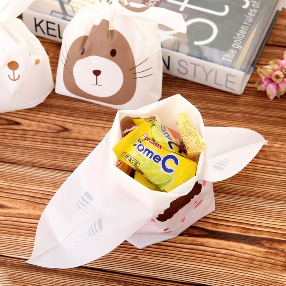 image:image100PCS Candy Gift Wrap Bags Party Favor Bags 2 Different Patterns Perfect for Birthdays Anniversaries Baby Showers and More