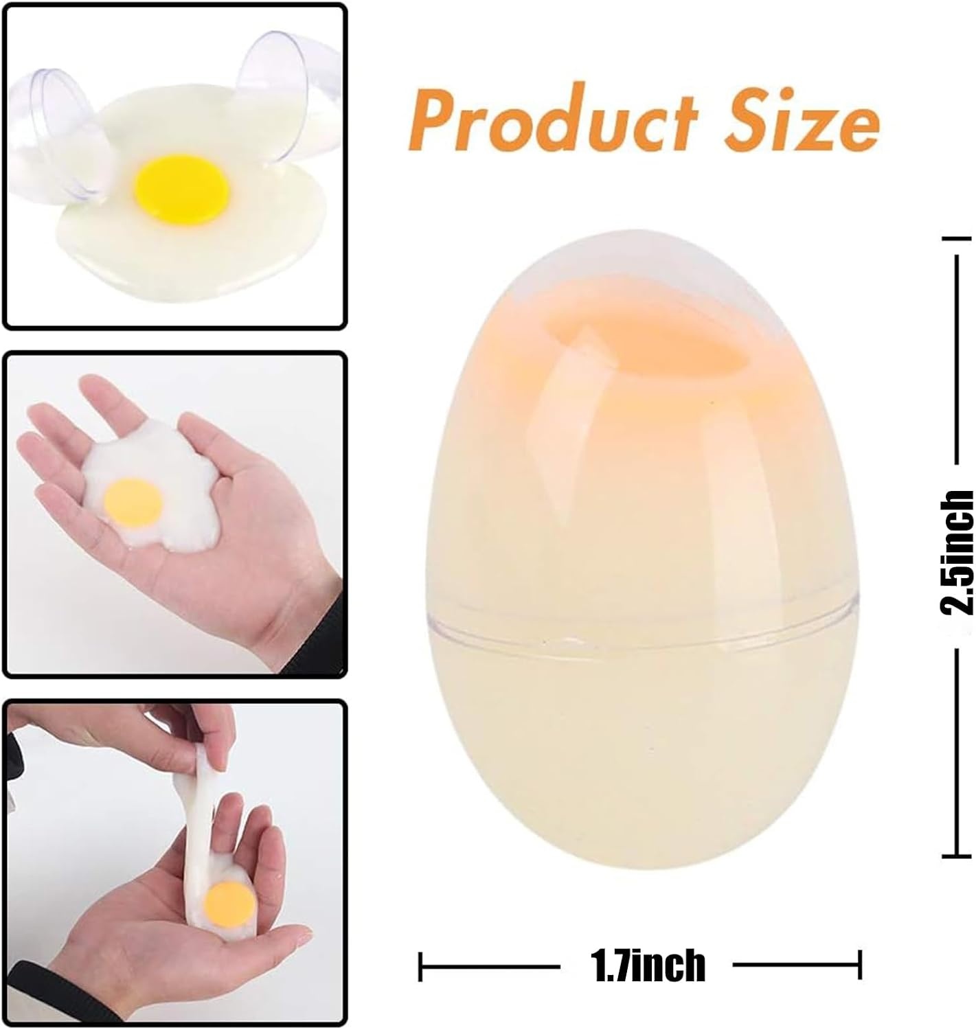 image:imageSHINDEL 12 PCS Slime Easter Eggs Filled for Kids Plastic Easter Basket