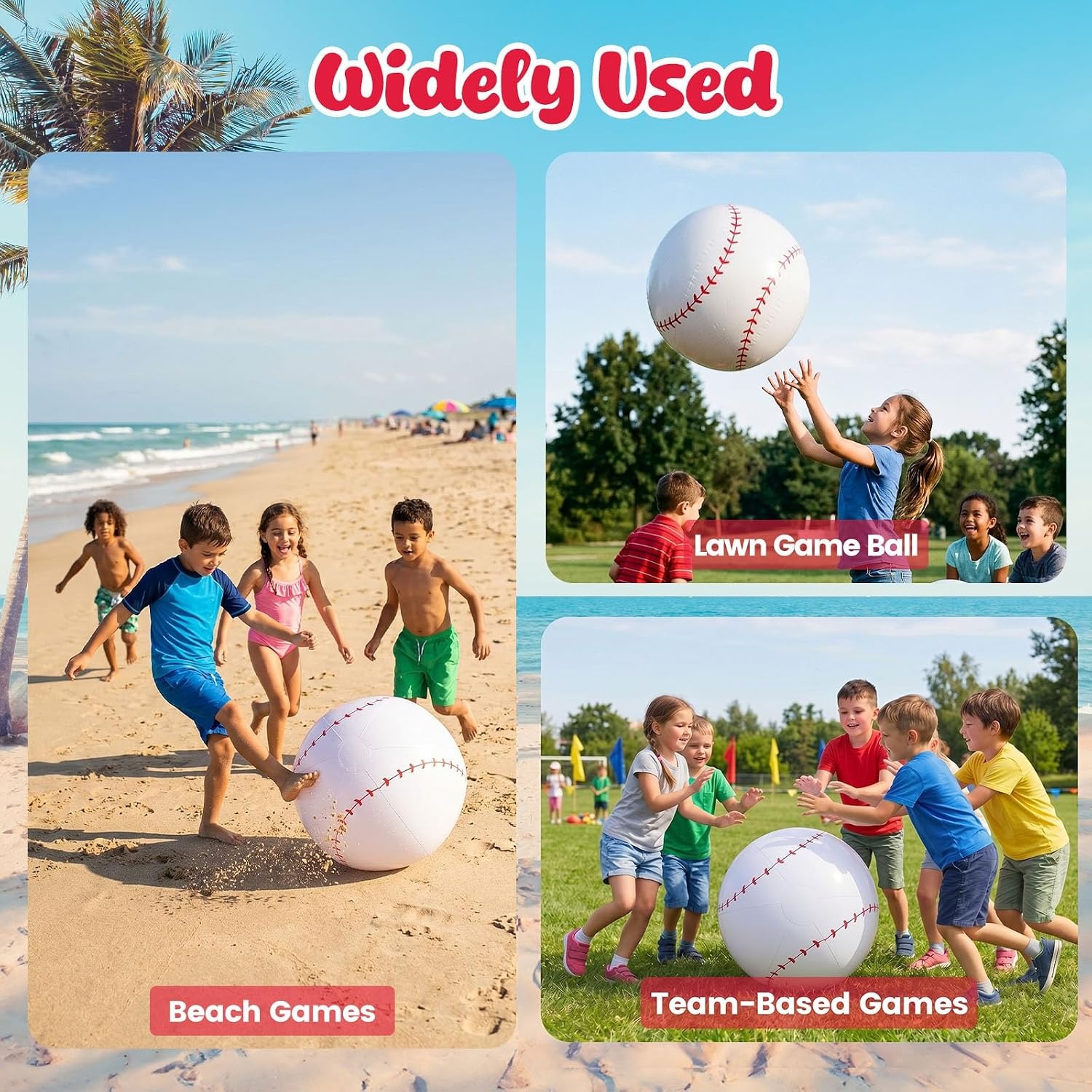 image:imageShindel 27Inch Giant Inflatable Soccer Ball Soccer Themed Party Decor amp Beach Pool Games HeavyDuty Without BPA Vinyl Ball for Outdoor Sports Backyard Lake amp Birthday ActivitiesPool Baseball Toy