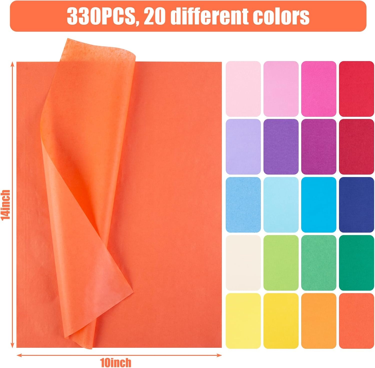 image:imageShindel 330 Sheets Multicolor Tissue Paper 14x10 Inch and 16PCS Football Goodie Bags with Handles Paper Gift Bags 55 x 28 x 8 Inch for Birthday Supplies Baby Shower DIY Crafts Wedding