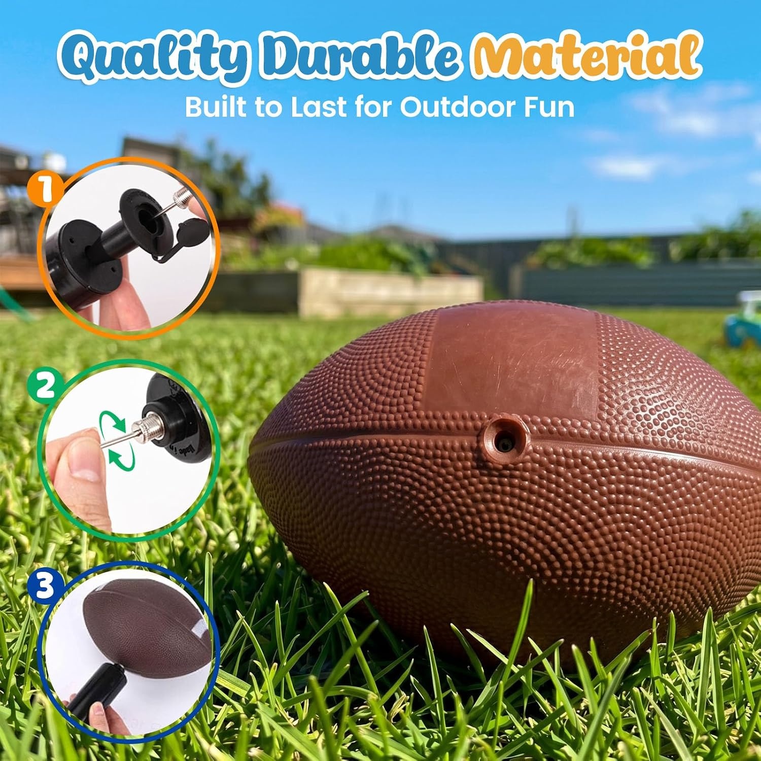image:imageShindel 3Pack Sports Balls 5Inch Soccer Ball Basketball amp 7 Inches Footballs for Toddlers 13 Adults Party Favors for Kids Classroom Prize Valentine Exchange Gifts with Air Pump