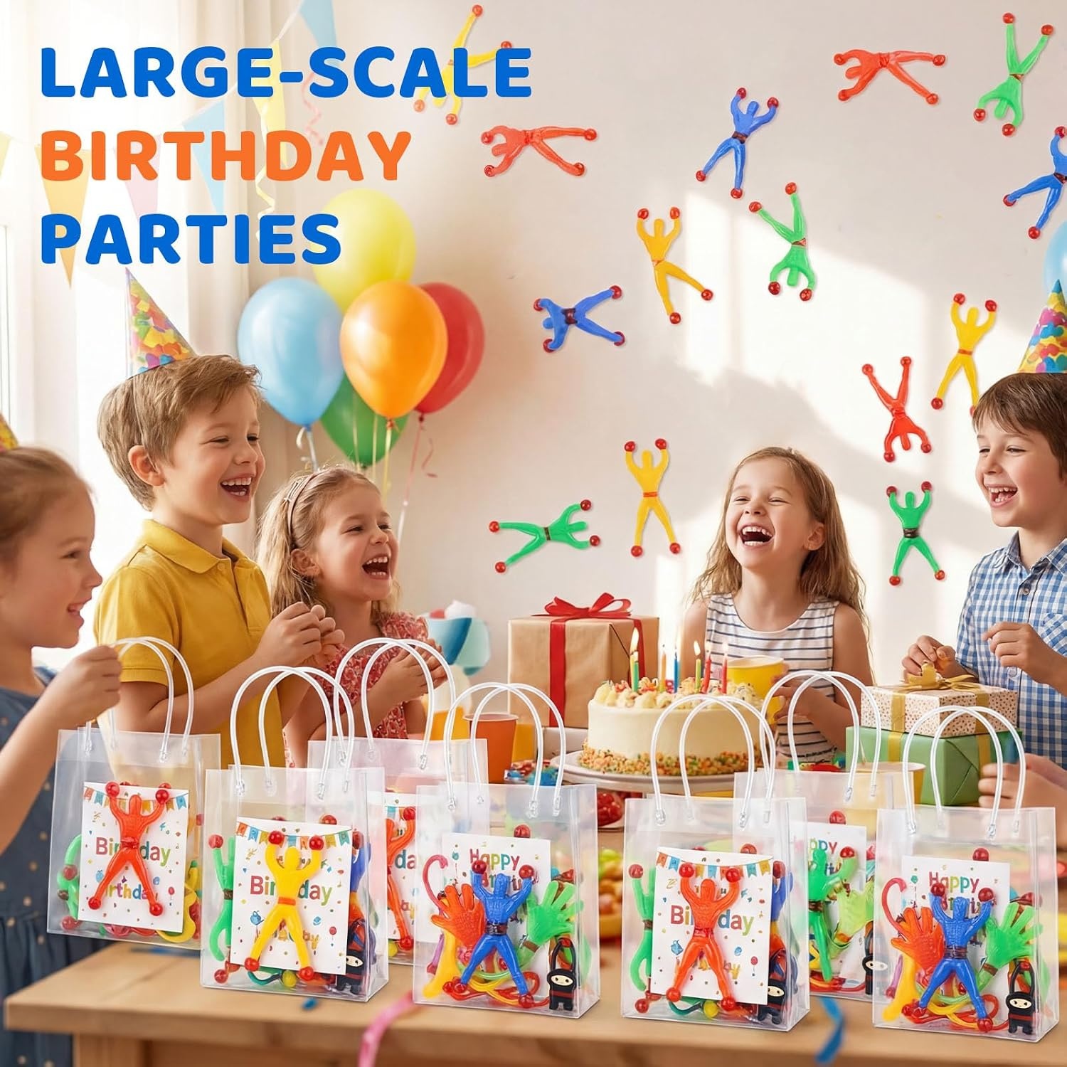 image:imageShindel 50 PCS Stretchy Wall Climbers Sticky Toys for Kids Party Favors