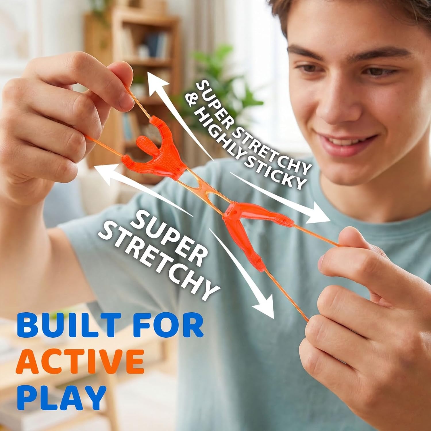 image:imageShindel 50 PCS Stretchy Wall Climbers Sticky Toys for Kids Party Favors