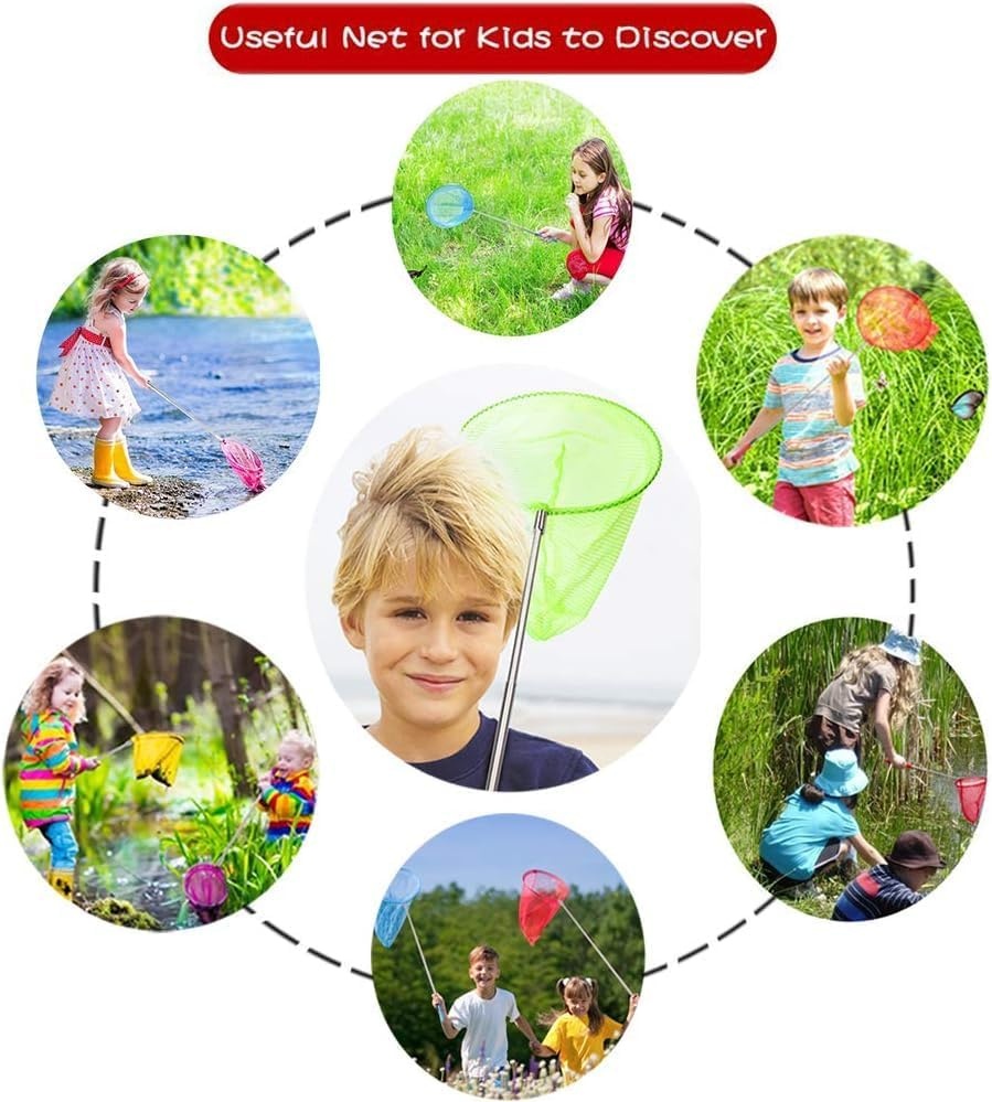 image:imageShindel 6 PCS Bug Catcher for Kids Extendable 32 InchColorful