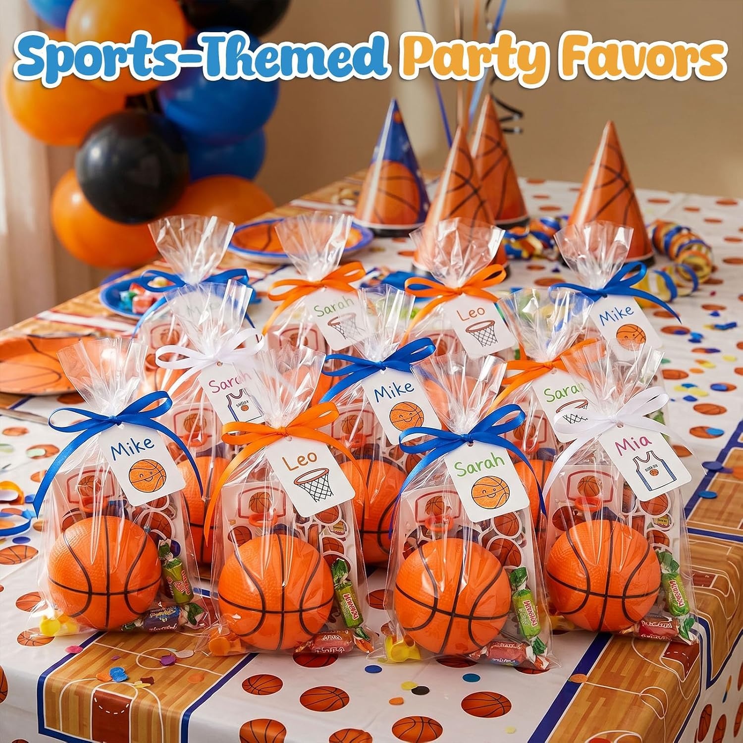 image:imageShindel 6 PCS Mini Basketballs with Pump 5 Inch OrangeOrange