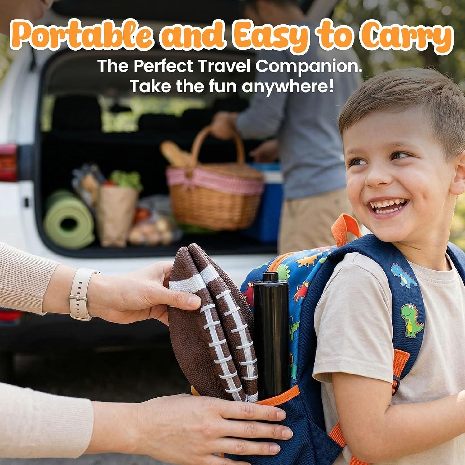 image:imageShindel 6 PCS Mini Inflatable Football with Pump 63 Inch BrownBrown