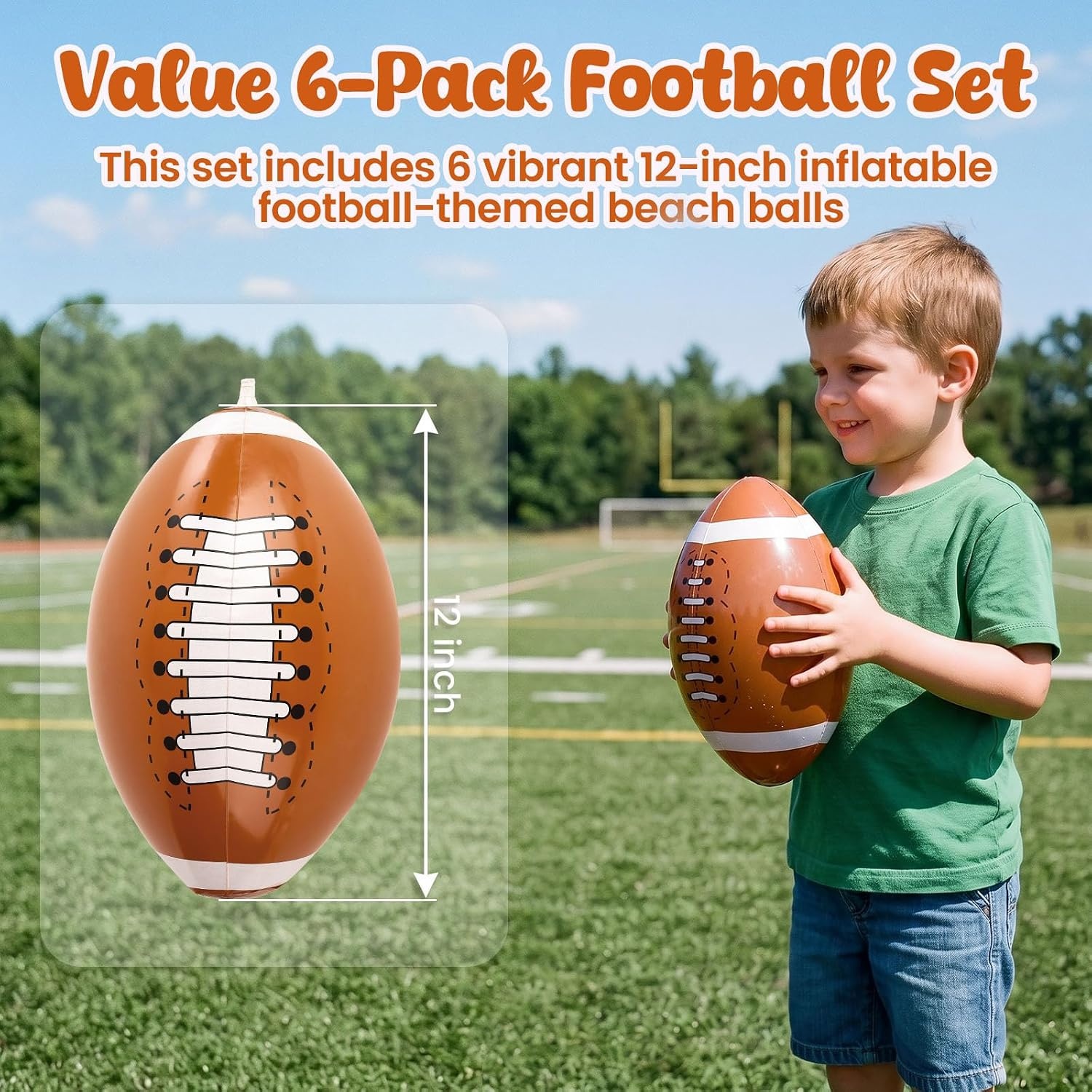 image:imageShindel 6PCS 12 Inch Inflatable Footballs