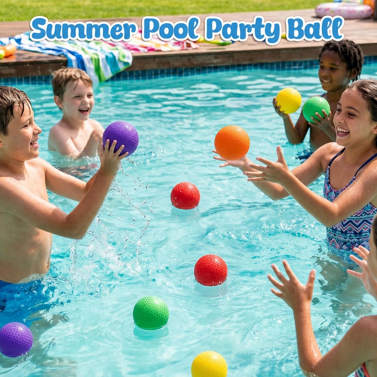 image:imageShindel 6PCS Playground Ball with Air Pump 5inch Inflatable Dodge Ball for Kids Indoor OutdoorMedium