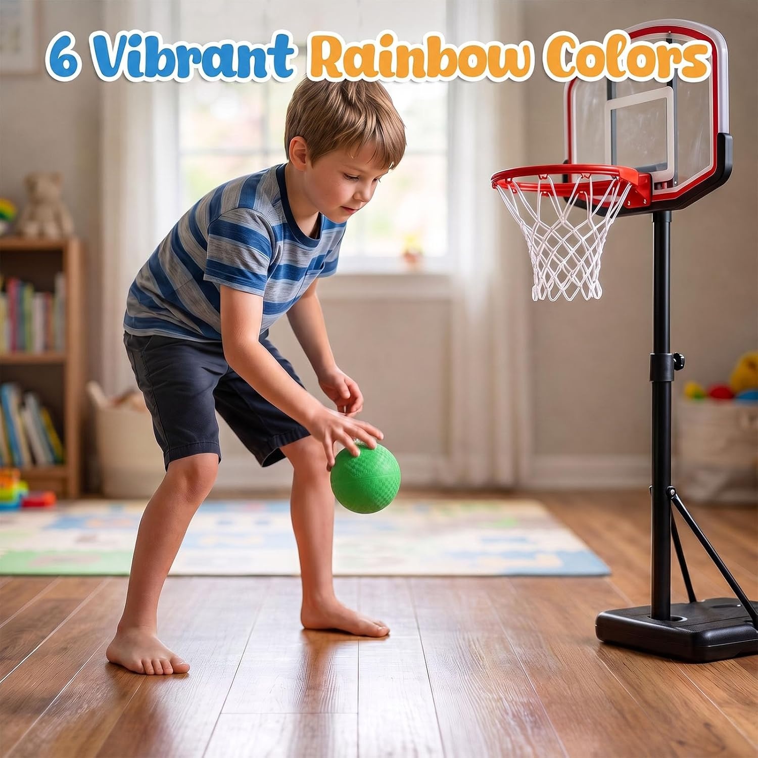 image:imageShindel 6PCS Playground Ball with Air Pump 5inch Inflatable Dodge Ball for Kids Indoor OutdoorMedium