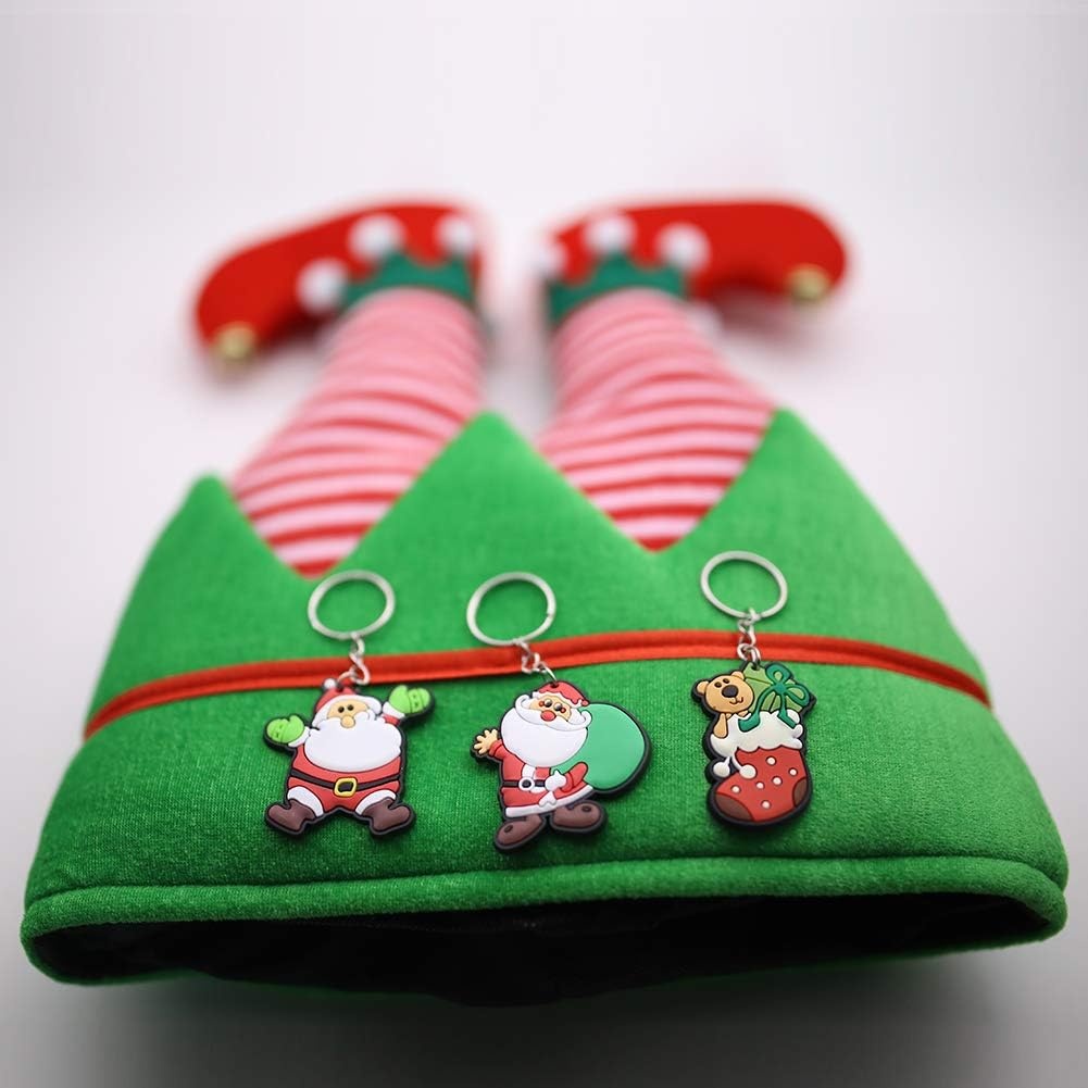 image:imageShindel Christmas Hat Christmas Elf Hat with Bells Santa Hat Xmas Holiday Hat Holiday Party Supplies