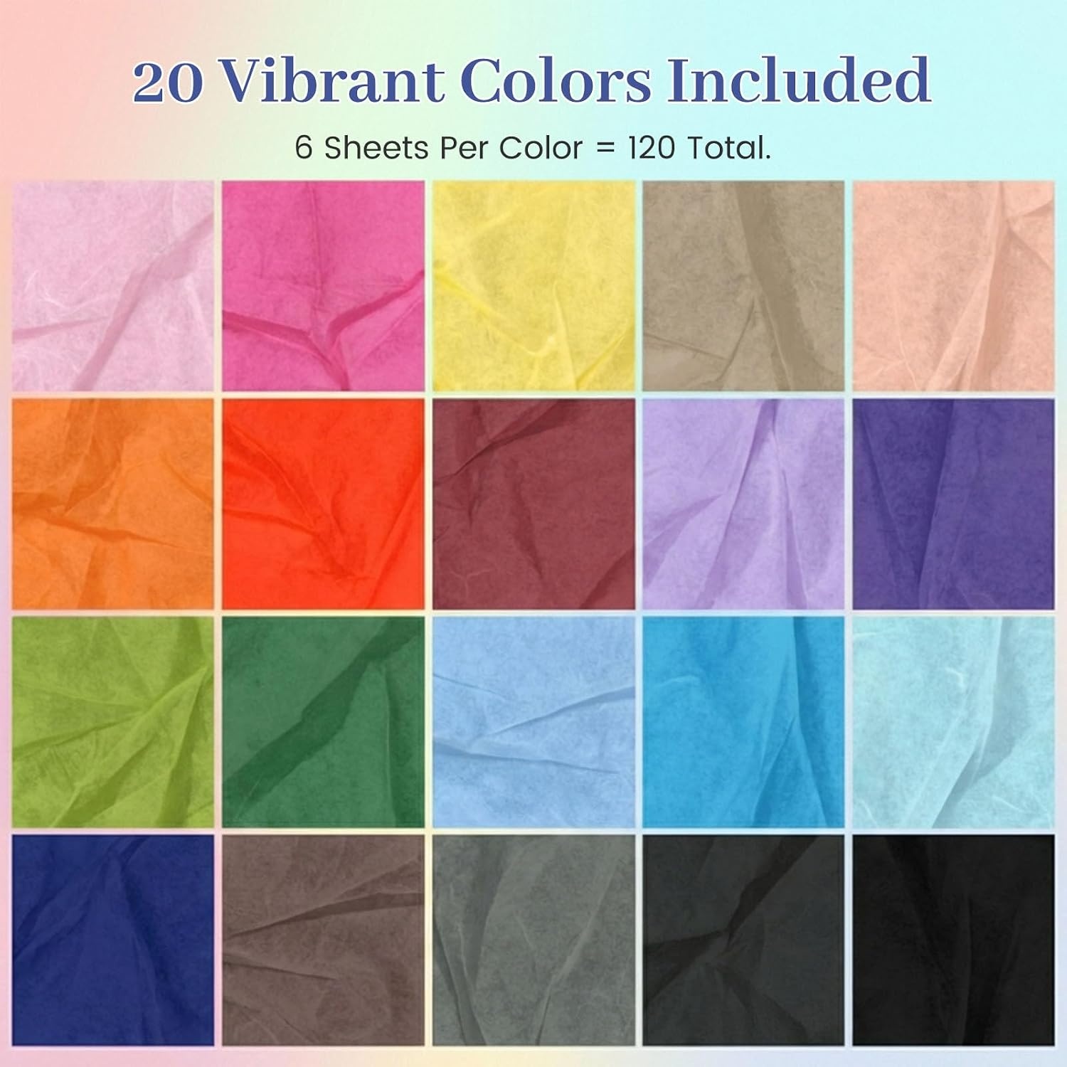 image:imageShindel Light Blue Tissue Paper 120 Sheets 20 X 14 inch for Gift BagsMulticolor