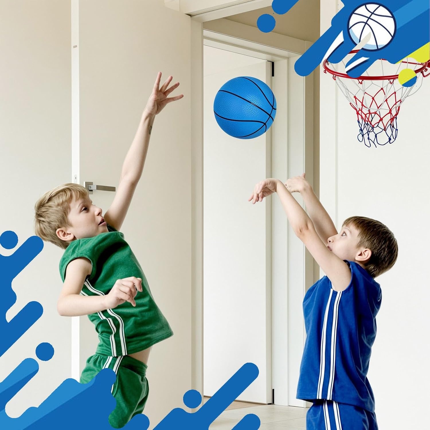 image:imageShindel Mini Basketball Set 12PCS 63 Inches Basketballs with Pump Perfect for Birthday Gifts Pool Indoor amp Outdoor Play