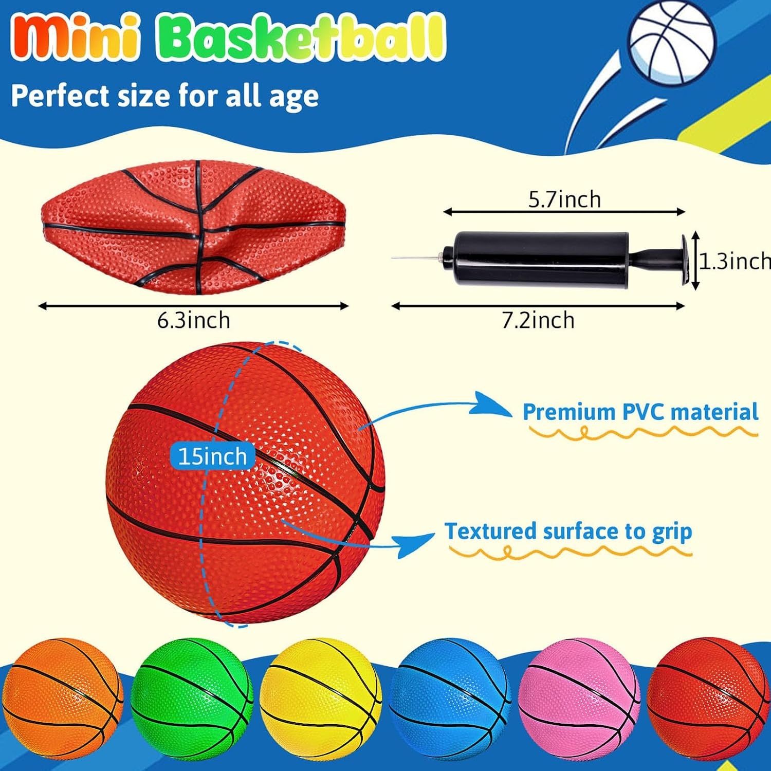 image:imageShindel Mini Basketball amp Bug Catcher Set 6PCS Mini Basketballs with Pump 6PCS Telescopic Butterfly Nets Perfect for Outdoor Fun Science Projects amp Active Play