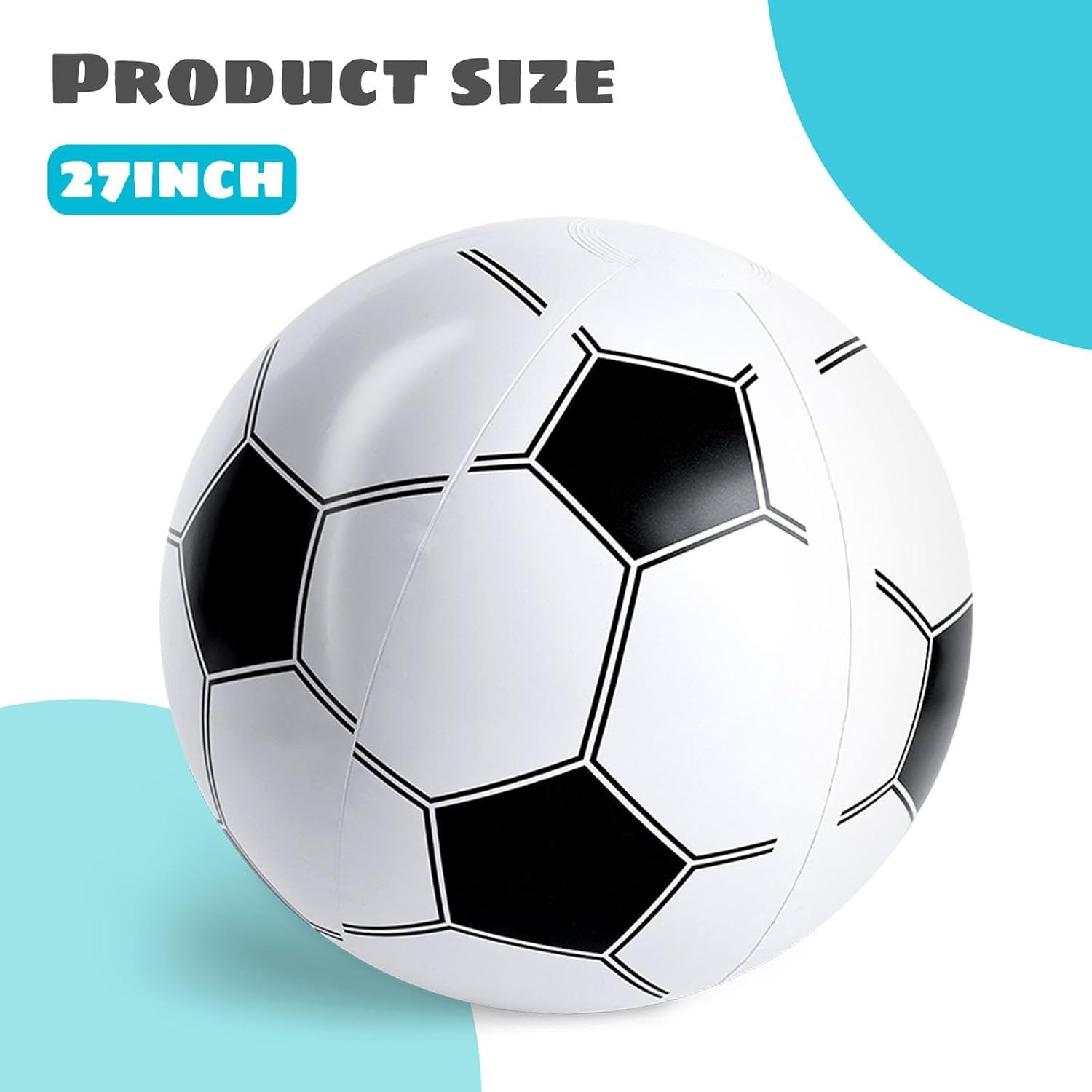 image:imageShindel Mini Basketball amp Giant Inflatable Soccer Ball Set 6PCS Mini Basketballs with Pump 27Inch Inflatable Soccer Ball Perfect for Pool Outdoor Sports and Birthday Parties