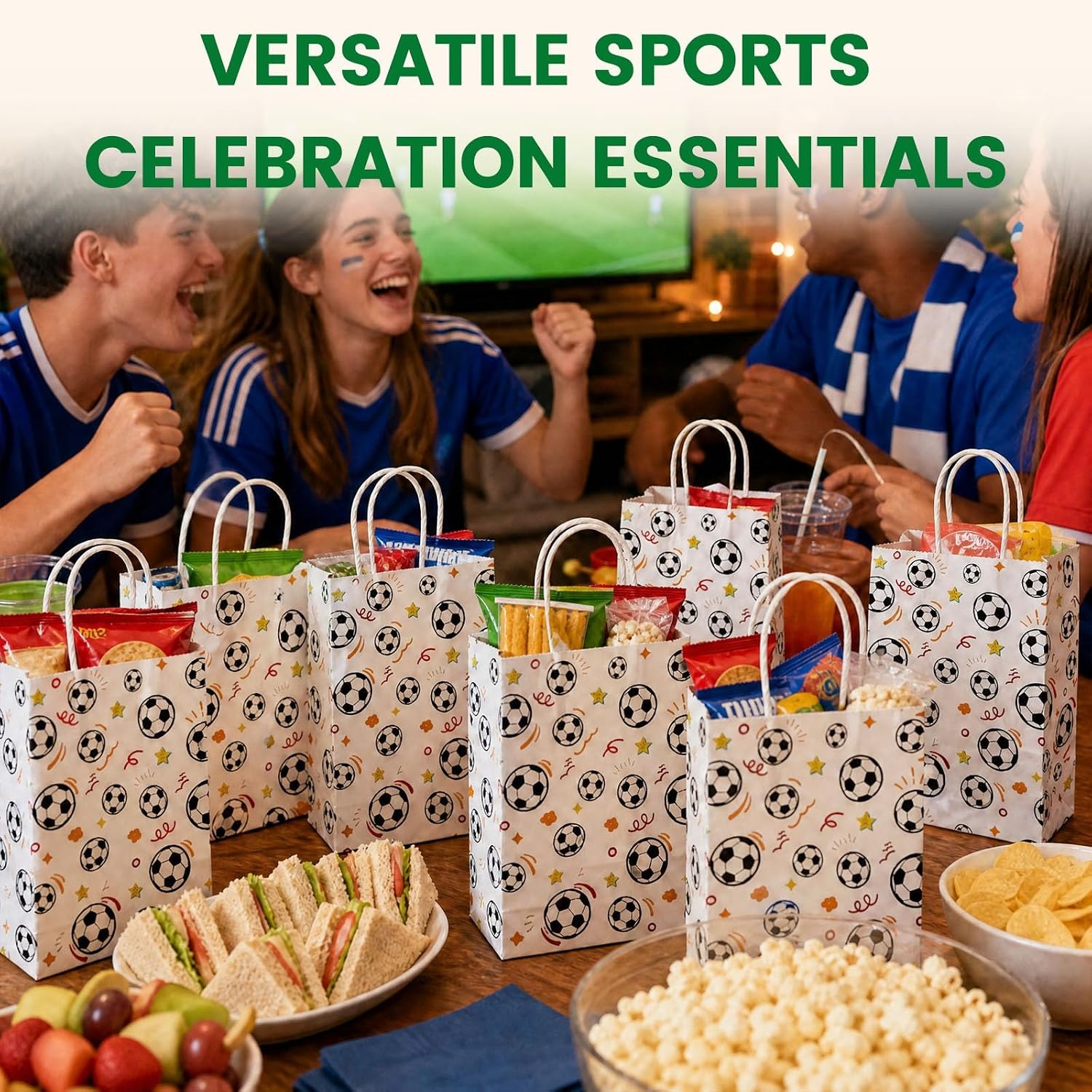 image:imageShindel Soccer Goodie Bags with Handles 16 Pack 55 X 28 X 8 inchWhiteBlack