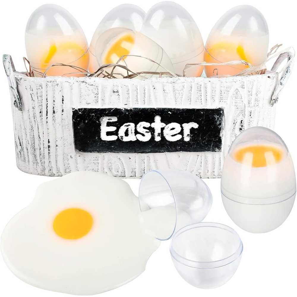 image:imageSHINDEL 12 PCS Slime Easter Eggs Filled for Kids Plastic Easter Basket