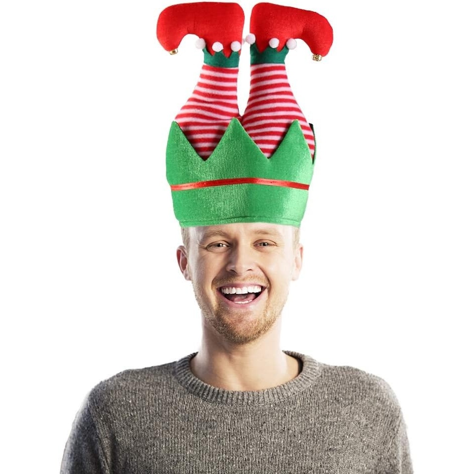 image:imageShindel Christmas Hat Christmas Elf Hat with Bells Santa Hat Xmas Holiday Hat Holiday Party Supplies