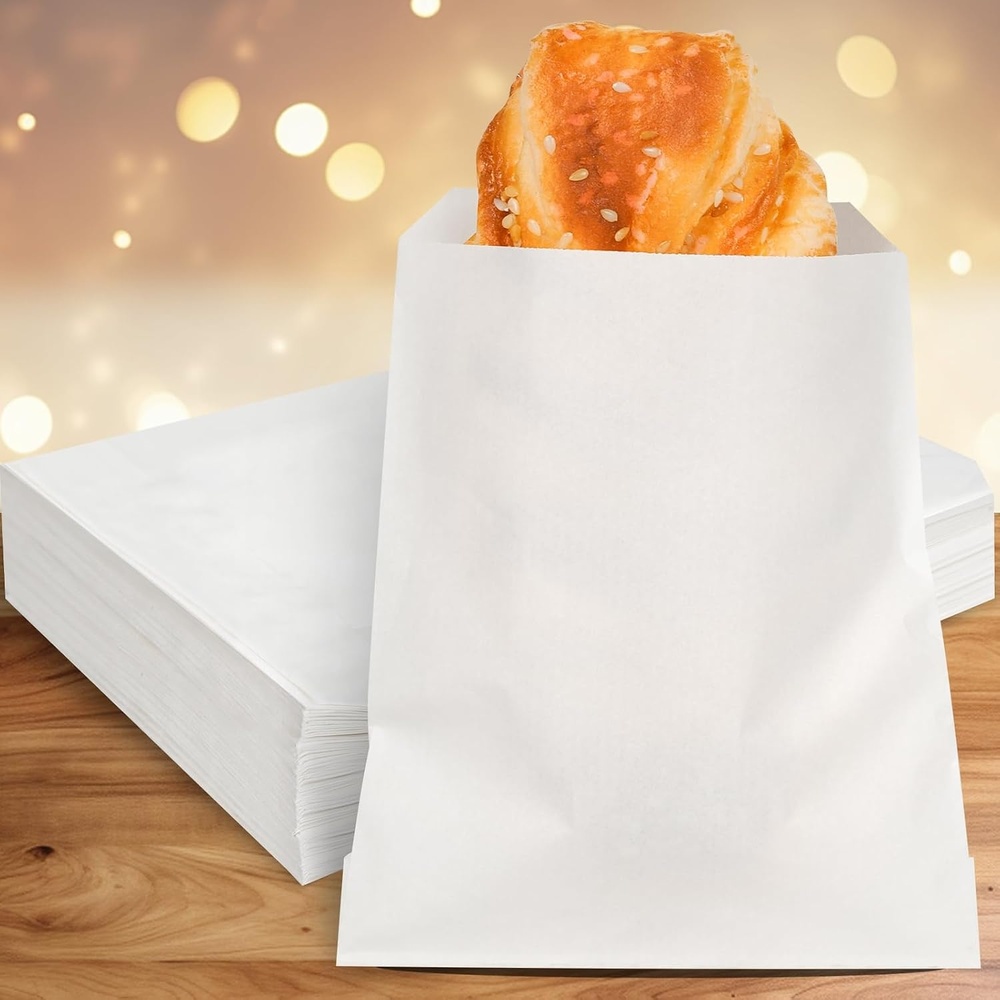 image:imageShindel White Paper Sandwich Bags Greaseproof Snack Bags 100PCSWhite
