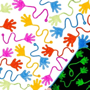 SHINDEL 115 PCS Glitter Sticky Hands Bulk for Glow in the Dark Party Favors