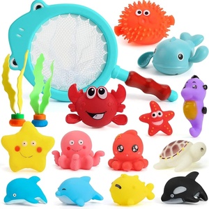 SHINDEL 16 PCS Bath Toys, Ocean Animal Theme