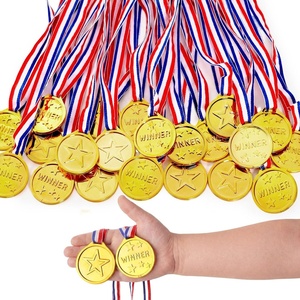 Shindel 24 PCS Gold Medals, Winner Award Medals Plastic with Neck Ribbon