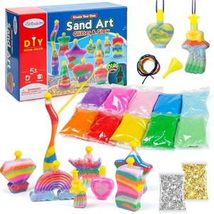 Shindel 36PCS Sand Art Kit with 8 Bottles, 10 Colored, 2 Glitter Sand Bags(Medium)