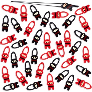 Shindel 40 PCS Slingshot Finger Flying Sticky Ninjas toys for Party Favors(2.7 Inches)
