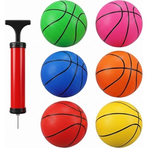 Shindel 6 PCS Mini Basketballs with Pump, 4.7 Inch, Multicolor
