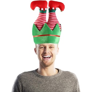 Shindel Christmas Hat, Christmas Elf Hat with Bells Santa Hat Xmas Holiday Hat, Holiday Party Supplies