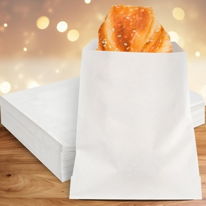 Shindel White Paper Sandwich Bags, Greaseproof Snack Bags, 100PCS(White)